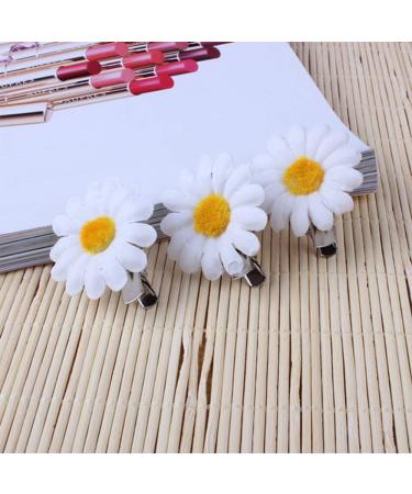 20 Pieces Daisy Hair Clips | Wedding Flower Hair Accessories | Bridal & Girl Hair Accessories (White) - Buy Online on GoSupps.com