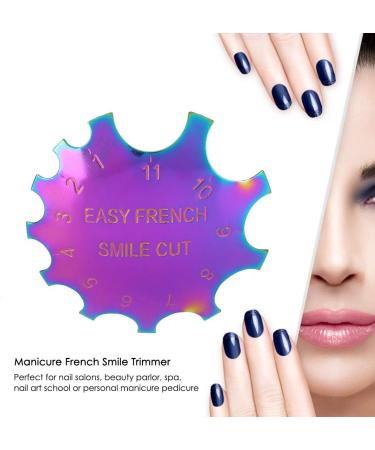 French Nails Template | Stainless Steel Smile Line Cutter | Nail Art Stencil Tools for Perfect Manicure - Buy Online on GoSupps.com
