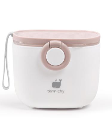 Termichy Milk Powder Scoop Baby Milk Powder Dispenser 250 g Airtight Portable Milk Powder Container for Travel with Scraper and Spoon (Pink and White 1 Piece) Pink / White 1 St cke