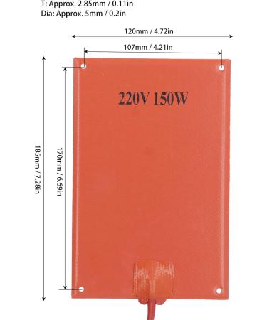 Silicone Rubber Heating Plate 150W - AC220V Fast Heat Generation | Temperature-Resistant Heating Mat for Control Cabinet Cooling - Hemanto - Buy Online on GoSupps.com