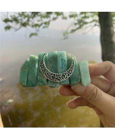 Celtic Amazonite Mermaid Hair Clip | Boho Crystal Barrette for Long Hair | Irish Hair Accessories | Mothers Day Gift - Buy Online on GoSupps.com