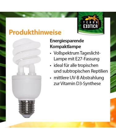 Terra Exotica Jungle 5.0 UVB 13W Full Spectrum Daylight Lamp - Compact Mini Terrarium Light | International Shipping Available - Buy Online on GoSupps.com