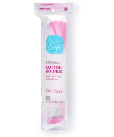 Simply Soft Premium Cotton Rounds 100% Pure Cotton Absorbent Pads - 600 Count - Buy Online on GoSupps.com