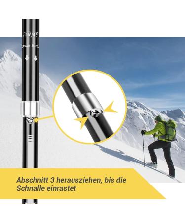 Glymnis Adjustable Hiking Sticks - 7075 Aluminum Trekking Poles (110-130cm) with Rubber Buffers - Lightweight & Durable Walking Sticks for Outdoor Adventures - Buy Online on GoSupps.com