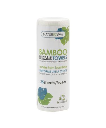NatureZway Bamboo Perforated Towels Rayon Made from Bamboo, 25 Sheets