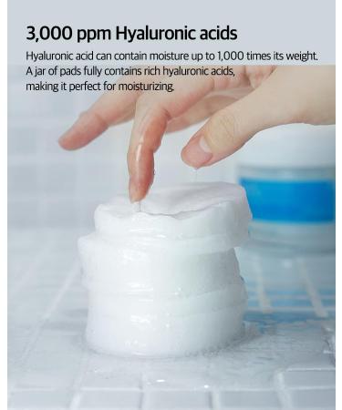 Hyaluronic Acid 3 000 Ampoule Pad | Intense Hydrating Toner Mask for Dry Skin | Korean Skincare for Sensitive Skin | Pore Tightening & Firming | 70 Pads - Buy Online on GoSupps.com