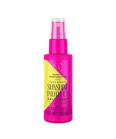 Charles Worthington Sunshine Protect Salt Spray Sea Salt Spray for Volume Hair Salt Spray Unisex Salon Salt Spray for Hair to Boost Texture 50 ml