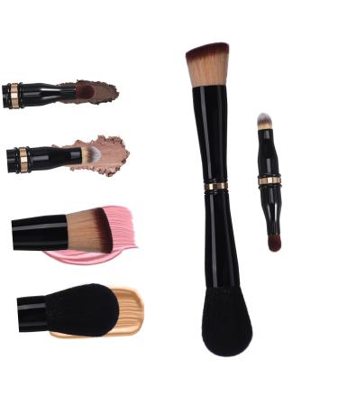 Ipetboom Travel Makeup Brushes Makeup Paint Brush Make up Brushes Cosmetics Brush Double Sided Makeup Brush Pressed Powder Brush Concealer Brush Metal Loose Powder With Cover