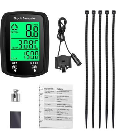 Fiotha Bicycle Computer - Waterproof LCD Cycling Tacho with 19 Functions Real-Time Speed Tracking & Backlight - Ideal for International Cycling Enthusiasts - Buy Online on GoSupps.com