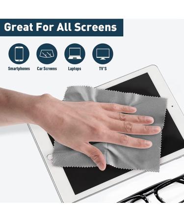 20 Pack Microfiber Glasses Cleaning Cloths - Soft Towels for Glasses Camera Smartphone & Tablets | 15x18 cm - Buy Online on GoSupps.com