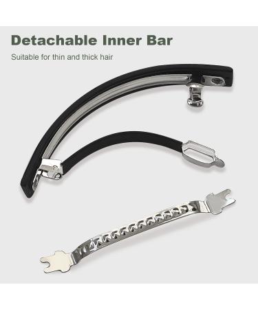 Matte Stylish Curved Hair Claw Clips - Non Slip French Barrettes Styling Accessories for Women - 6 Pack - Buy Online on GoSupps.com