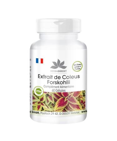 Forskolin - with 50mg of Coleus Forksholi Extract - 60 Capsules | herba direkt - Quality from German Pharmacies