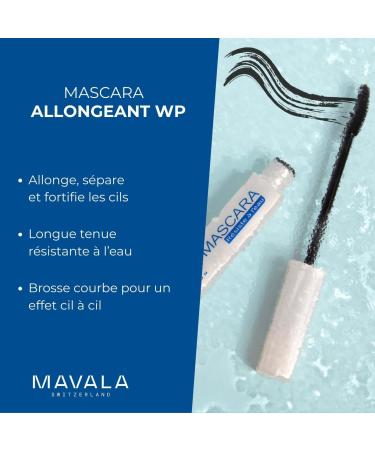 Mavala - Mascara Effet Allongeant Waterproof - Maquillage Soin des Cils aux Prot ines de Soie Longue Dur e - Test sous Contr le Ophtalmologique - 01 Noir - 10ml Noir 10 ml (Lot de 1) - Buy Online on GoSupps.com