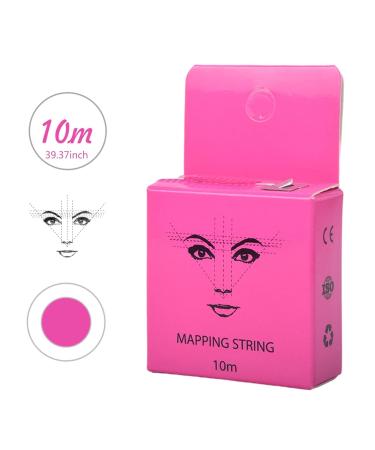 Pink 10M Microblading Mapping String | Mess-Free Eyebrow Positioning Tool | Semi-Permanent Brow Ruler for Perfect Makeup - Buy Online on GoSupps.com