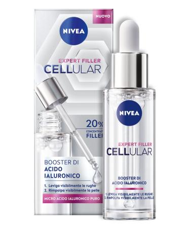 NIVEA Cellular Expert Filler Hyaluronic Replumping Serum Lightweight Hydrating Facial Serum with Pure Micro-Hyaluronic Acid & Glycerin for Smooth Radiant Healthy-Looking Skin 30 ml