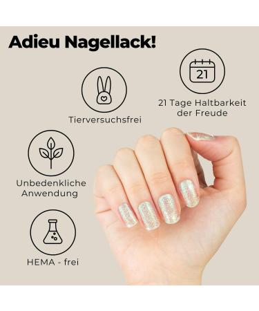 Original Miss Sophie Nail Foils - Born to Be a Unicorn | 24 Ultra-Thin Glitter Nail Polish Strips for Finger & Toenails | Compatible with Natural Painted Acrylic Gel & Shellac Nails - Buy Online on GoSupps.com