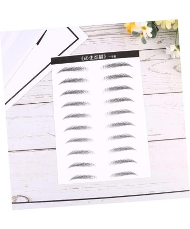 Housoutil Black Eyebrows 4 Sheets Pairs Eyebrow Makeup Tools Artificial Eyebrow Patch Eyebrow Stickers Water Proof 3d - Buy Online on GoSupps.com