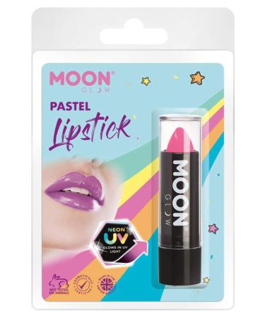 Smiffys Smiffys Moon Glow Pastel Neon UV Lipstick Pastel Pink