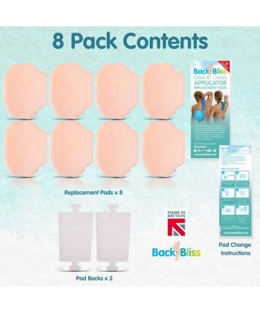 Pack of 8 Replacement Refill Pads for Back Lotion Applicator - Self Tan Easy Reach - Buy Online on GoSupps.com