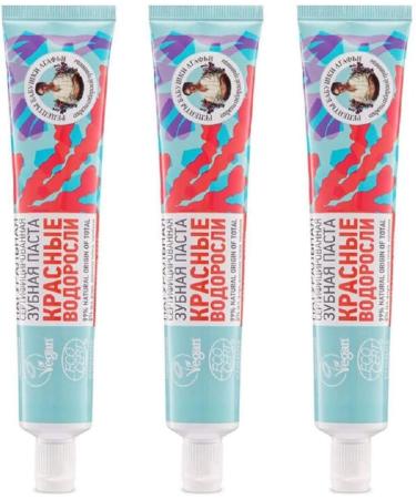 Grandmother Agafia Toothpaste Set - 3x85g Red Algae Formula - Natural Oral Care - Buy Online on GoSupps.com