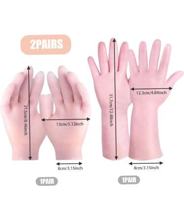 Moisturizing Gloves Overnight 2 Pairs Non-slip Palm Elastic Lotion Gloves Size Waterproof Gloves Moisturizing Gloves Overnight Hand Masks Moisturizing Glove Lotion Gloves for Dry Hands - Buy Online on GoSupps.com