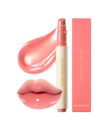 Nature Republic HONEY MELTING LIP (02 FIG) SOFT LIP STICK Hydrating Gloss Moisturizing balms Sheer tint Shine & Nude Glowy Finish korean make up