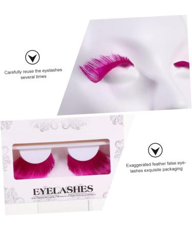 SUBOFAN ABOOFAN Makeup Mascara 15 Pairs Halloween Extra Long Eyelash Mascara Purple Lashes Paper Cutting s Halloween Costume s s Fiber Rosy Prom Set False s - Buy Online on GoSupps.com