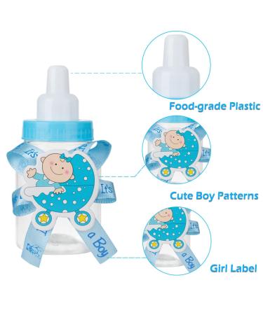 24Pcs Mini Boy Baby Shower Favors Candy Bottles for Baptism & Party D cor - Blue - Buy Online on GoSupps.com