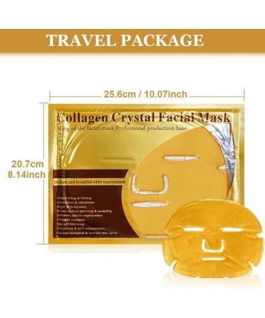 10x Crystal 24K Gold Powder Gel Collagen Face Mask Masks Sheet Patch Anti Ageing Aging Skincare Anti Wrinkle Moisturising Moisture Hydrating Uplifting Whitening Remove Blemishes & Blackheads 10 Pairs - Buy Online on GoSupps.com