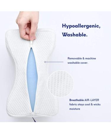 Orthopedic Knee Pillow for Side Sleepers - Pain Relief & Support - Memory Foam Contour Wedge - Large Size - Buy Online on GoSupps.com