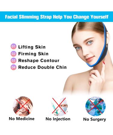 Facial Slimming Strap | Chin Up Patch | Double Chin Reducer | Face Lifting Belt | V Line Lifting Chin Strap for Women Men | Anti Wrinkle Face Mask Band | Sagging Skin Firming | Anti Aging - Buy Online on GoSupps.com