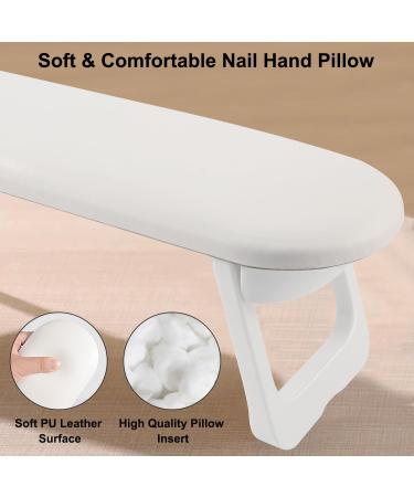 CGBE Nail Arm Rest Soft PU Leather Arm Rest For Nails Hand Rest For Nails With Foldable Hand Holder Non-slip Mat Nail Hand Rest Arm Rest Manicure Hand Rest For Nail Tech Home Salon Use (White) White-new - Buy Online on GoSupps.com
