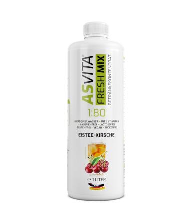 Asvita Beverage Concentrate Fresh Mix 1:80 - Sugar-Free Drink Syrup (Iced Cherry) with Dosing Pump - 26 Flavors - International Shipping - Buy Online on GoSupps.com