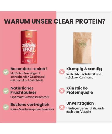 BREKKY Vegan Clear Protein Grapefruit Shake p tillant & d licieux Prot ines de lactos rum transparent v g tales alternatives base de prot ines de pois Brekky Bowl pamplemousse - Buy Online on GoSupps.com