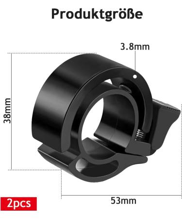 Funtery Bicycle Bell - 2 Pieces for Kids & Adults | MTB Racing Bike Bell | Fits 22-24 mm Handlebars - Buy Online on GoSupps.com