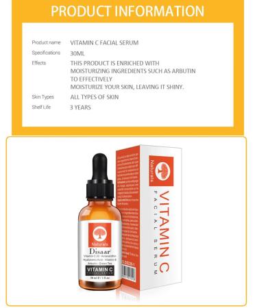 Vitamin C Face Serum with Astaxanthin & Hyaluronic Acid - Hydrating & Firming 30ml | Green Tea Skin Science - Buy Online on GoSupps.com