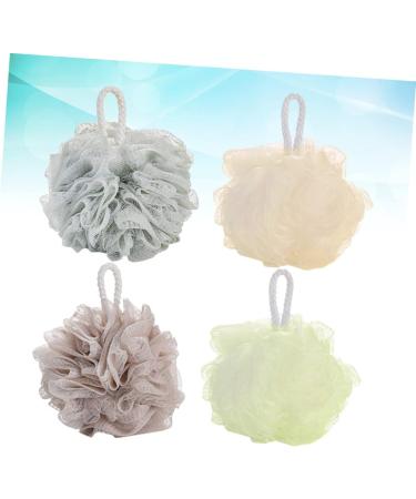 Angoily 4pcs Bath Ball Mesh Pouf - Premium Shower Sponge Net for Luxurious Cleansing - Buy Online on GoSupps.com