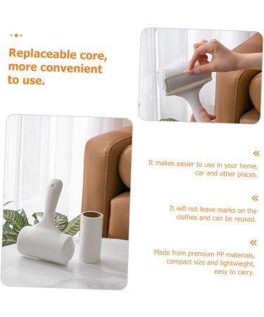 Kisangel Roller Brush Lint Remover - Travel Hair Removal Device for Couch & Clothes | Effective Debris & Pet Hair Scraper | 11.5x6CM White - Buy Online on GoSupps.com