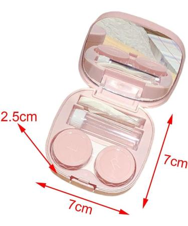 Amagogo Travel Contact Lens Case Set - Lightweight Leak-Proof Pink - 3 Pieces (7x7x2.5 cm) | International Shipping - Buy Online on GoSupps.com