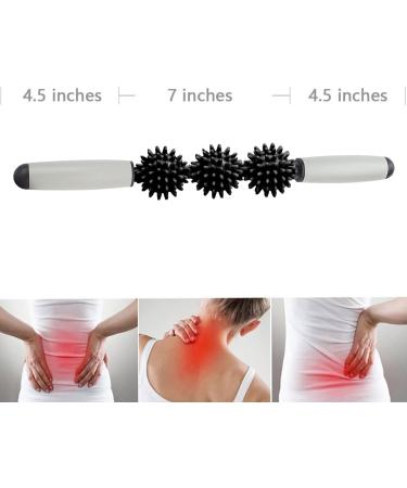Fascia Stick Massage Roller - 40cm Body Roller for Sore Muscle Relief - Ergonomic Handle for Easy Use - Buy Online on GoSupps.com