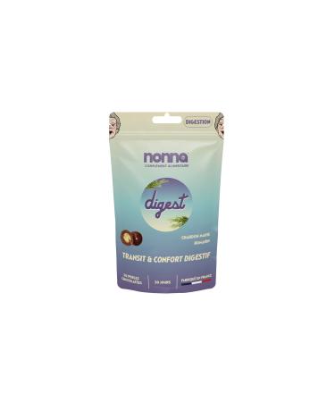 NONNA LAB - Digest - Facilitates Digestion - Food Supplements- Natural Digestive Comfort - 1 Month Cure - 30 Chocolate Beads - Made in France