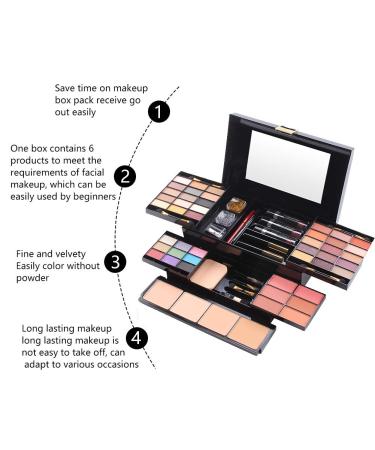 Jascherry 49 Colors Eyeshadow Palette Makeup Kit | Professional & Daily Use | Blush Bronzer & Lip Gloss Included | International Shipping - Buy Online on GoSupps.com