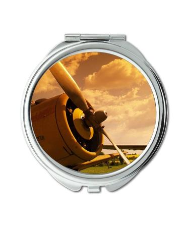 vintage aircraft Mirror Travel Mirror g fighter pocket mirror portable mirror