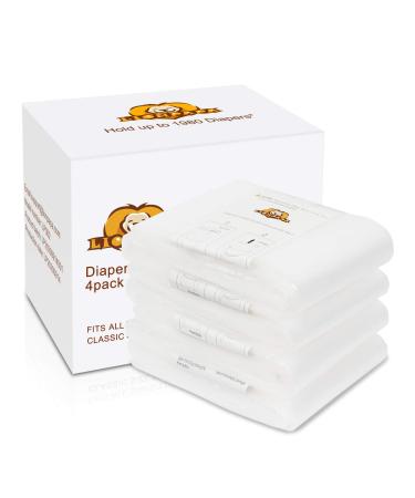 Lionpapa Refills Compatible with Dekor Classic Diaper Pails Pails,4 Pack 4 Count (Pack of 1)-Classic