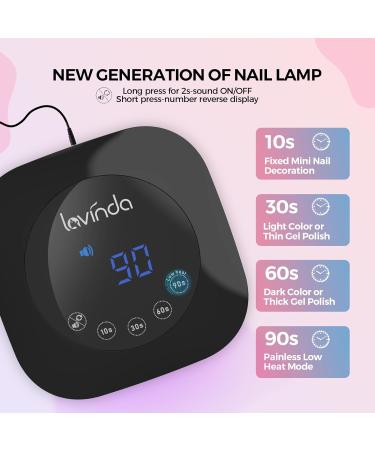 Buy Lavinda 54W UV LED Nail Lamp - Fast Curing Gel Polish & Acrylic Nail Dryer with Auto Sensor | Professional Nail Art Tools for Salon & Home Use - Buy Online on GoSupps.com