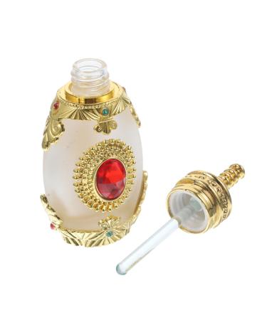 Housoutil Middle Eastern Perfume Bottle Perfume Spray Bottle Vintage Perfume Bottle Glass Oil Bottle Perfume Bottle Vintage Perfume Mini Perfume Containers Travel Alloy Filling Red Lecythus