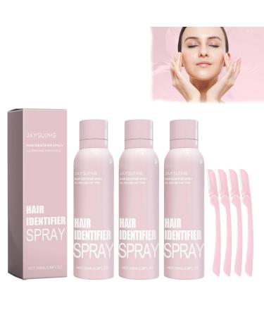 New Facial Shaving Hair Identification Spray Facial Dermaplaning Hair Identification Spray Hair Identification Spray Dermaplaner Set Women Dermaplaning Spray (3pcs)
