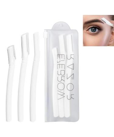 3 Pcs Eyebrow Razor - Eyebrow Razor Shaper for Women Eyebrow Trimmer Facial Hair Peach Fuzz Remover