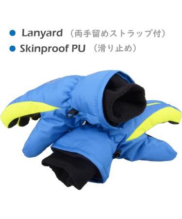 JEELAD Kids Snow Gloves - Blue XS (3-5 years) | Winter Ski & Snowboard Gloves for Boys & Girls - Buy Online on GoSupps.com