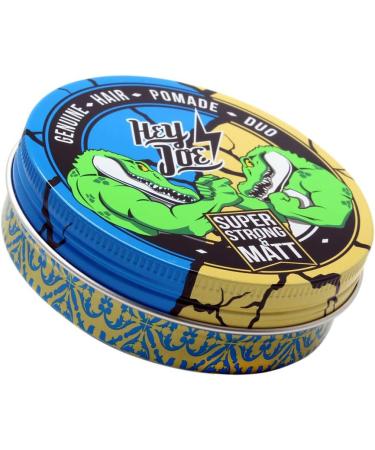 HEY JOE! Genuine Hair Pomade Men's Duo 100 ml 2-in-1 Tin with Hair Pomade Men Extra Strong Hold + Matte Finish - Professional Hair Styling Products 50 ml (Pack of 2) Genuine Hair Pomade Duo - Buy Online on GoSupps.com